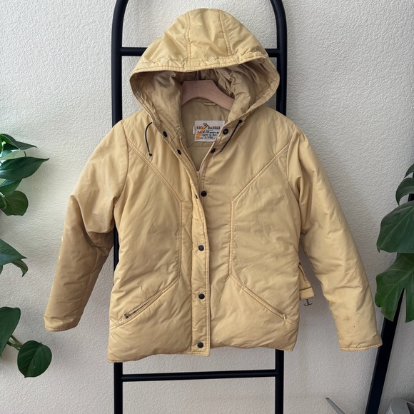 Vintage Ski-Daddle Down Buttercream Puffer Jacket Size Small - Picture 2 of 6